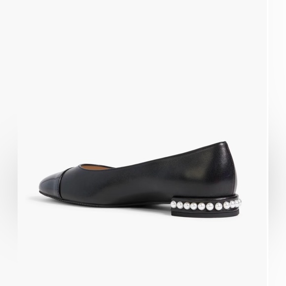 like new Stuart Weitzman two black pearl  flats - size 8 - Picture 3 of 12